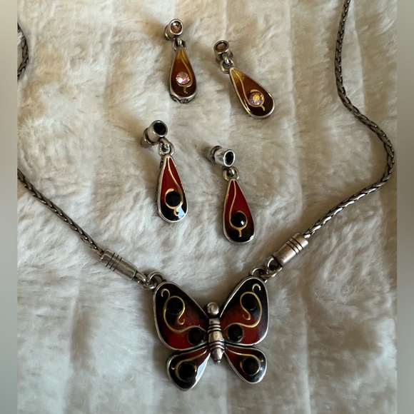 Brighton PAPILLON Reversible Swarovski Crystal
Butterfly Full SET - Picture 2 of 5